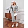 imageFloerns Womens 2 Piece Outfit Cami Bodycon Dress with Button Front Jacket SetLight Grey