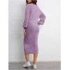 imageFloerns Womens 2 Piece Outfit Cami Bodycon Dress with Button Front Jacket SetMauve Purple