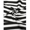 imageFloerns Womens Casual Work Office Open Front Striped BlazerInk Black White