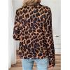 imageFloerns Womens Casual Work Office Open Front Striped BlazerKhaki Leopard