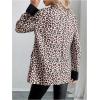 imageFloerns Womens Casual Work Office Open Front Striped BlazerLeopard