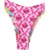 imageFloerns Womens Floral Print Halter Triangle Cheeky Thong 2 Piece Bikini SetsPink