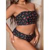 imageFloerns Womens Plus Size Strapless Bandeau Tube Two Piece Bikini Swimsuit
