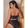 imageFloerns Womens Plus Size Strapless Bandeau Tube Two Piece Bikini Swimsuit