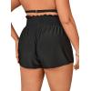 imageFloerns Womens Plus Size Swimwear Elastic High Waist Ruffle Trim Bikini BottomBlack
