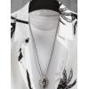 imageFloerns Mens Two Piece Outfit Printed Shirt Top and Drawstring Waist Shorts SetBlack White Tree