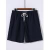 imageFloerns Mens Two Piece Outfit Printed Shirt Top and Drawstring Waist Shorts SetDark Green