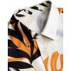 imageFloerns Mens Two Piece Outfit Printed Shirt Top and Drawstring Waist Shorts SetKhaki Plant