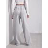 imageFloerns Womens Causal Drawstring High Waist Baggy Straight Wide Leg Sweatpants with PocketsA Grey
