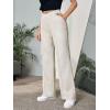 imageFloerns Womens Causal Drawstring High Waist Baggy Straight Wide Leg Sweatpants with PocketsApricot Plain