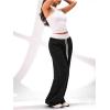 imageFloerns Womens Causal Drawstring High Waist Baggy Straight Wide Leg Sweatpants with PocketsBlack Colorblock