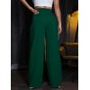 imageFloerns Womens Causal Drawstring High Waist Baggy Straight Wide Leg Sweatpants with PocketsForest Green Solid