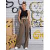imageFloerns Womens Causal Drawstring High Waist Baggy Straight Wide Leg Sweatpants with PocketsMocha Brown