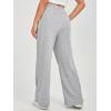 imageFloerns Womens Causal Drawstring High Waist Baggy Straight Wide Leg Sweatpants with PocketsPale Grey Plain