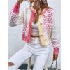 imageFloerns Womens Ombre Marled Knitwear Long Sleeve Button Front CardiganPink Yellow Multi