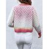 imageFloerns Womens Ombre Marled Knitwear Long Sleeve Button Front CardiganPink Yellow Multi