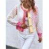 imageFloerns Womens Ombre Marled Knitwear Long Sleeve Button Front CardiganPink Yellow Multi
