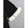 imageFloerns Womens Plus Size Contrast Trim Short Sleeve Lapel Collar CardiganBlack and White