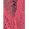 imageFloerns Womens Plus Size Tie Front Long Sleeve Crochet Cardigan Crop TopWatermelon Pink