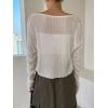 imageFloerns Womens Ribbed Knit Long Sleeve Button Front V Neck Cardigan Crop TopBeige