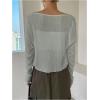 imageFloerns Womens Ribbed Knit Long Sleeve Button Front V Neck Cardigan Crop TopLight Grey