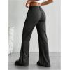 imageFloerns Womens Striped Print High Waisted Dress Pants Straight Leg Work Suit PantsBlack