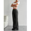 imageFloerns Womens Striped Print High Waisted Dress Pants Straight Leg Work Suit PantsBlack