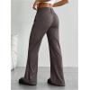 imageFloerns Womens Striped Print High Waisted Dress Pants Straight Leg Work Suit PantsChocolate Brown