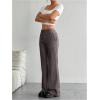 imageFloerns Womens Striped Print High Waisted Dress Pants Straight Leg Work Suit PantsChocolate Brown