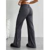 imageFloerns Womens Striped Print High Waisted Dress Pants Straight Leg Work Suit PantsDark Grey