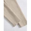 imageFloerns Womens Tie Front Long Sleeve Rib Knit Shrug Sweaters Cardigan Crop TopA Khaki