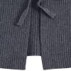 imageFloerns Womens Tie Front Long Sleeve Rib Knit Shrug Sweaters Cardigan Crop TopDark Grey