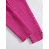 imageFloerns Womens Tie Front Long Sleeve Rib Knit Shrug Sweaters Cardigan Crop TopHot Pink