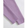 imageFloerns Womens Tie Front Long Sleeve Rib Knit Shrug Sweaters Cardigan Crop TopLilac Purple