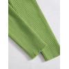 imageFloerns Womens Tie Front Long Sleeve Rib Knit Shrug Sweaters Cardigan Crop TopLime Green