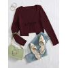 imageFloerns Womens Tie Front Long Sleeve Rib Knit Shrug Sweaters Cardigan Crop TopMaroon