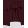imageFloerns Womens Tie Front Long Sleeve Rib Knit Shrug Sweaters Cardigan Crop TopMaroon