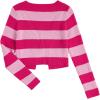 imageFloerns Womens Tie Front Long Sleeve Rib Knit Shrug Sweaters Cardigan Crop TopPink and Rose