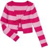 imageFloerns Womens Tie Front Long Sleeve Rib Knit Shrug Sweaters Cardigan Crop TopPink and Rose
