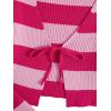 imageFloerns Womens Tie Front Long Sleeve Rib Knit Shrug Sweaters Cardigan Crop TopPink and Rose