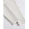 imageFloerns Womens Tie Front Long Sleeve Rib Knit Shrug Sweaters Cardigan Crop TopWhite