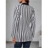 imageFloerns Womens Casual Long Sleeve Graphic Colorful Blazer Work Suit JacketsBlack Striped