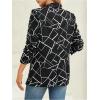 imageFloerns Womens Casual Long Sleeve Graphic Colorful Blazer Work Suit JacketsBlack and White