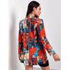 imageFloerns Womens Casual Long Sleeve Graphic Colorful Blazer Work Suit JacketsBlue Red Multi