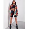 imageFloerns Womens Casual Long Sleeve Graphic Colorful Blazer Work Suit JacketsBlue Red Multi