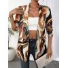 imageFloerns Womens Casual Long Sleeve Graphic Colorful Blazer Work Suit JacketsBrown Marble