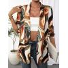 imageFloerns Womens Casual Long Sleeve Graphic Colorful Blazer Work Suit JacketsBrown Marble