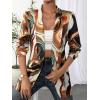 imageFloerns Womens Casual Long Sleeve Graphic Colorful Blazer Work Suit JacketsBrown Marble