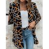imageFloerns Womens Casual Long Sleeve Graphic Colorful Blazer Work Suit JacketsGeo Black Orange