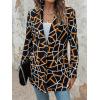 imageFloerns Womens Casual Long Sleeve Graphic Colorful Blazer Work Suit JacketsGeo Black Orange